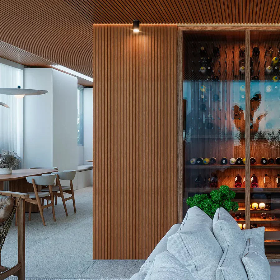 Painel de Ripa Laminado de EVA Autocolante Auréon - Sofisticação e Conforto em Cada Detalhe 🔥Queima de Estoque🔥